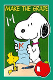 Peanuts Double-Sided Flag - Make The Grade