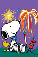 Peanuts Double - Sided Flag - 4th Of July Fireworks - snoopn4pnuts.com