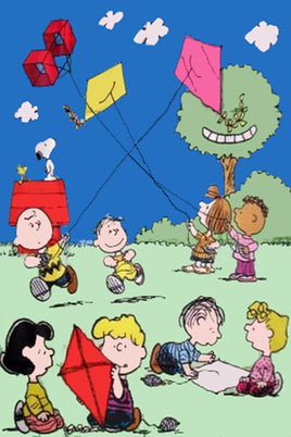 Peanuts Double - Sided Flag - Kite Flying Gang - snoopn4pnuts.com