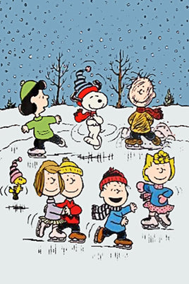 Peanuts Double - Sided Flag - Skating Party - snoopn4pnuts.com