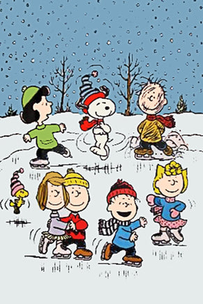 Peanuts Double - Sided Flag - Skating Party - snoopn4pnuts.com