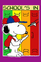 Peanuts Double - Sided Flag - School's In - snoopn4pnuts.com