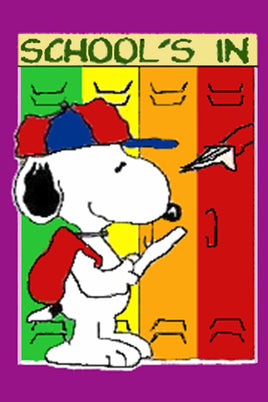 Peanuts Double - Sided Flag - School's In - snoopn4pnuts.com