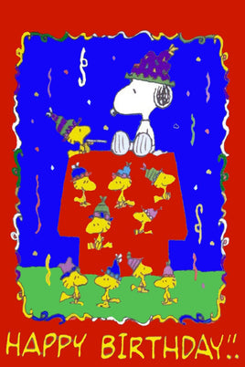 Peanuts Double - Sided Flag - Happy Birthday - snoopn4pnuts.com