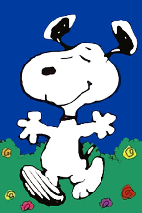Peanuts Double - Sided Flag - Happy Snoopy - snoopn4pnuts.com