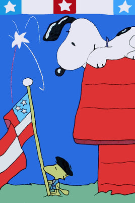 Peanuts Double - Sided Flag - 4th of July Fireworks - snoopn4pnuts.com