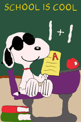 Peanuts Double - Sided Flag - Snoopy Joe Cool School Is Cool - snoopn4pnuts.com