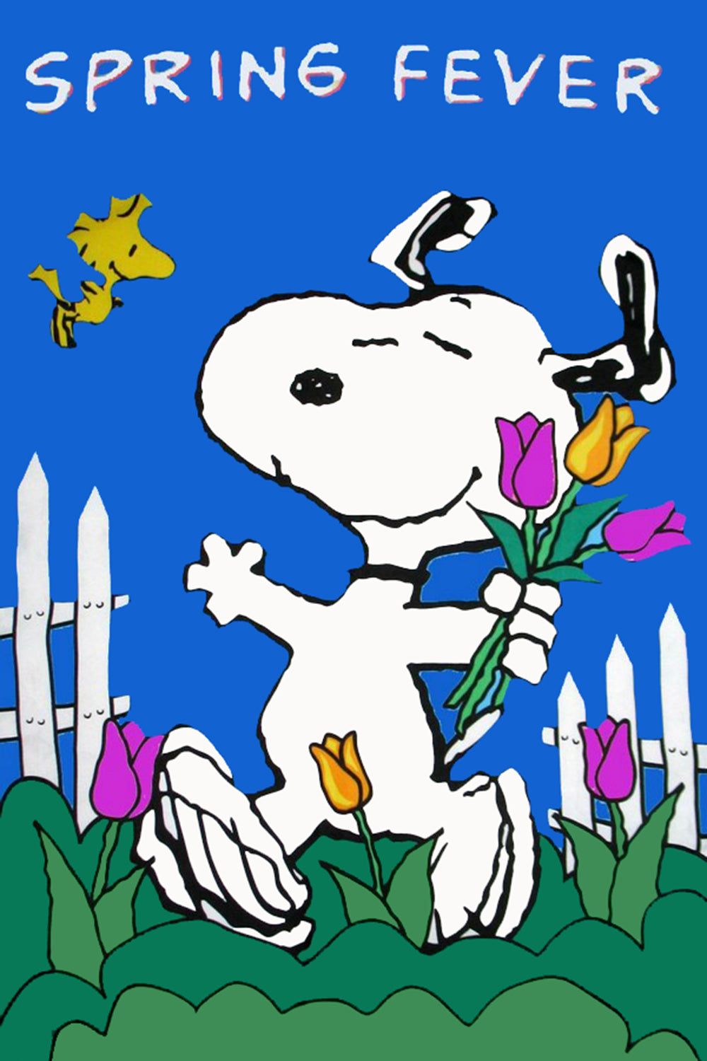 Peanuts Double-Sided Flag - Snoopy Spring Fever | snoopn4pnuts.com