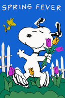 Peanuts Double - Sided Flag - Snoopy Spring Fever - snoopn4pnuts.com
