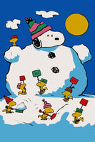 Peanuts Double-Sided Flag - Snoopy Snowman