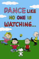 Peanuts Double-Sided Flag - Dance Like No One Is Watching