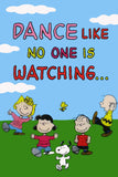 Peanuts Double-Sided Flag - Dance Like No One Is Watching