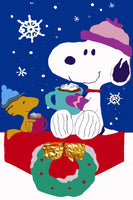 Peanuts Double-Sided Flag - Holiday Hot Chocolate