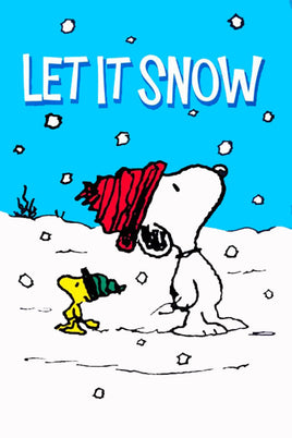 Peanuts Double - Sided Flag - Let It Snow - snoopn4pnuts.com
