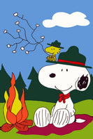Peanuts Double - Sided Flag - Campfire Friends - snoopn4pnuts.com