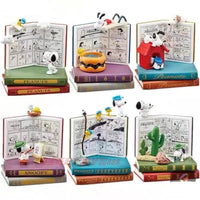 Snoopy Mini Books Interconnecting Figurine Set - Snoopy and Siblings - snoopn4pnuts.com
