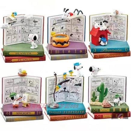 Snoopy Mini Books Interconnecting Figurine Set - Snoopy and Siblings - snoopn4pnuts.com