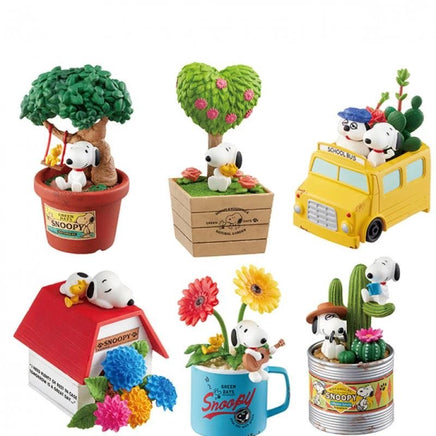 Peanuts Green Days Mini Planter Figurine - Cup Of Cheer - snoopn4pnuts.com