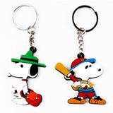 Snoopy Flexible Vinyl Key Chain - Beagle Scout and Baseball Player (Sold Separately)