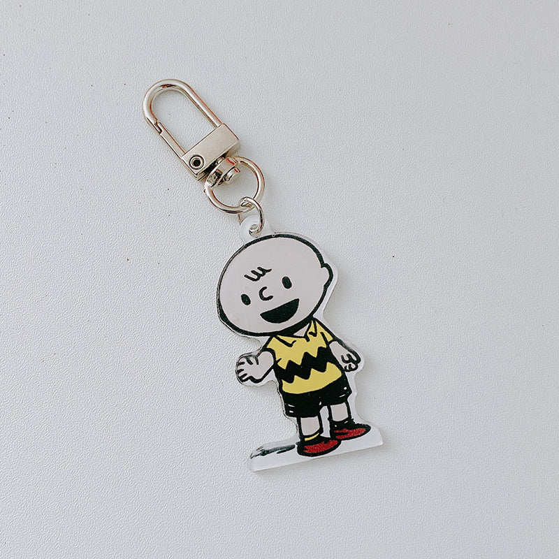 Peanuts Imported Acrylic Swivel Key Chain - Vintage Charlie Brown