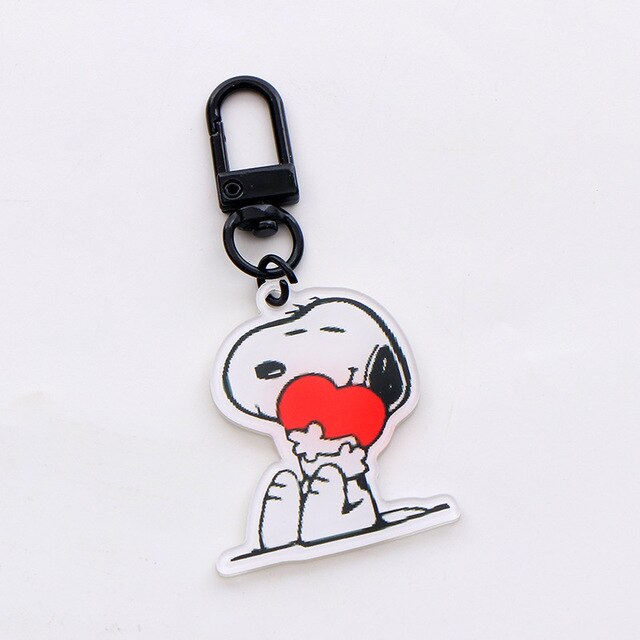 Peanuts Acrylic Swivel Key Chain - Angry Snoopy