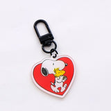 Snoopy Heart-Shaped Acrylic Swivel Key Chain