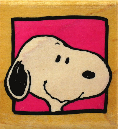 Snoopy's Portrait RUBBER STAMP (Used But Mint/Like New Condition) - snoopn4pnuts.com