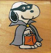 Trick or Treat Snoopy RUBBER STAMP (Rubber Dark)