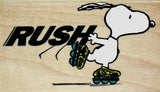 Snoopy "Rush" RUBBER STAMP - RARE! (Used But Near Mint)