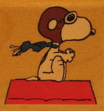 Snoopy Flying Ace Snoopy RUBBER STAMP (Used But GOOD CONDITION)