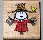 Scarecrow Snoopy RUBBER STAMP (Rubber Dark)
