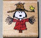 Scarecrow Snoopy Rubber Stamp (Used But Mint/Near Mint Condition)
