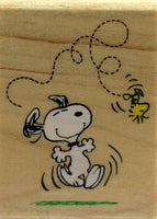 Snoopy and Woodstock RUBBER STAMP