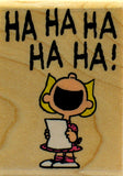 "Ha-Ha-Ha!" Sally Laughing RUBBER STAMP