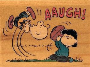 "AAUGH!" RUBBER STAMP - Used But MINT Condition