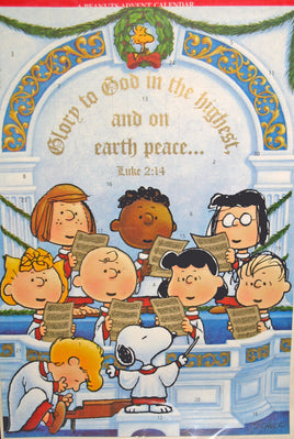 Peanuts Vintage Advent Calendar In Praise To The Lord (Writing On Envelope) - snoopn4pnuts.com