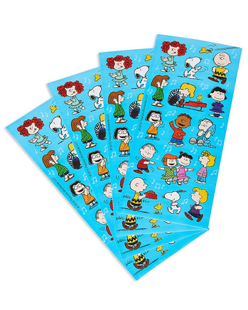 Peanuts Gang Dancing Stickers With Little Red Haired Girl - snoopn4pnuts.com