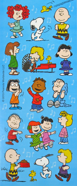 Peanuts Gang Dancing Stickers With Little Red Haired Girl - snoopn4pnuts.com