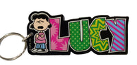 Peanuts Gang Acrylic and Mirrored Key Chain - Lucy