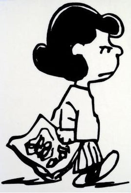 Angry Lucy Die-Cut Vinyl Decal - Black