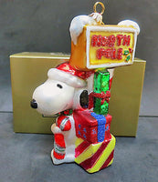 ADLER NORTH POLE SNOOPY POLONAISE CHRISTMAS ORNAMENT
