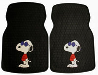 Snoopy Joe Cool Universal Fit Automotive Rubber Floor Mat Set by Rubber Queen