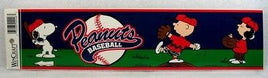 Peanuts Gang Baseball Vinyl Bumper Sticker - On Sale!