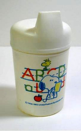 Snoopy Sippy Juice Cup (Cup Color Beige With White Lid)