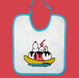 Vintage Snoopy Baby Bib - Banana Split - snoopn4pnuts.com