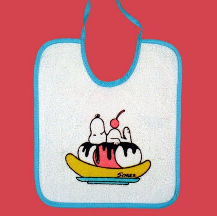 Vintage Snoopy Baby Bib - Banana Split - snoopn4pnuts.com