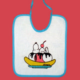 Vintage Snoopy Baby Bib - Banana Split