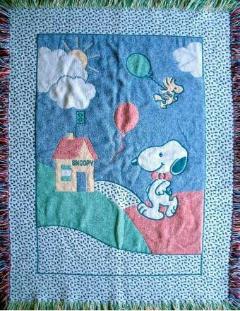 Snoopy Fringed Blanket