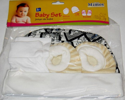Snoopy Baby Accessories Set (Knit Cap, Mittens, And Booties)