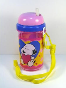 Baby Snoopy Acrylic Travel Bottle Concealed Straw